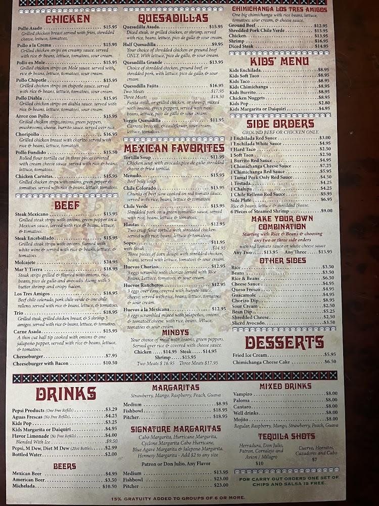 LOS TRES AMIGOS FD Menu image 1